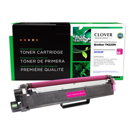 Clover Technologies Group, LLC Remanufactured Magenta Toner Cartridge for Brother TN223