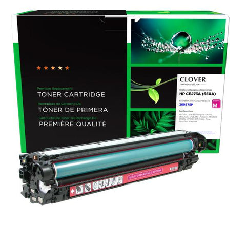 Clover Technologies Group, LLC Remanufactured Magenta Toner Cartridge (Alternative for HP CE273A 650A) (15000 Yield)