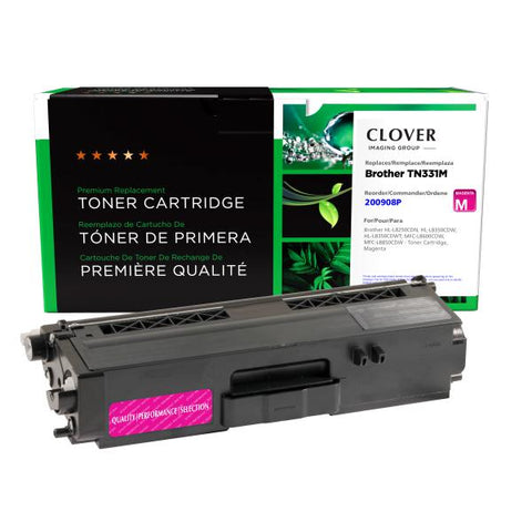 Clover Technologies Group, LLC Remanufactured Magenta Toner Cartridge for Brother TN331