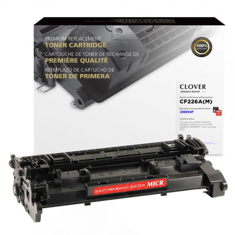 Clover Technologies Group, LLC Remanufactured MICR Toner Cartridge (Alternative for HP CF226A  26A) (3100 Yield)