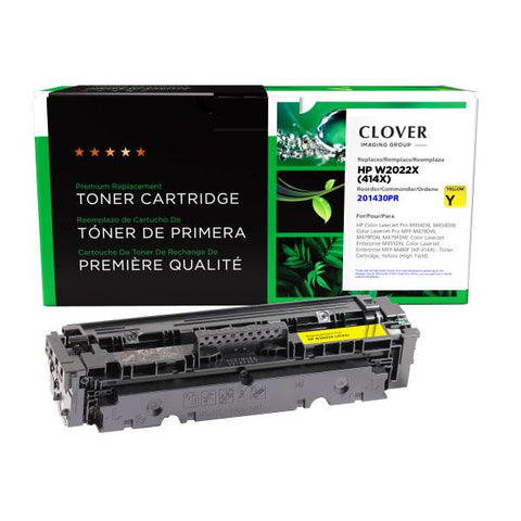 Clover Technologies Group, LLC Clover Imaging Remanufactured High Yield Yellow Toner Cartridge for HP W2022X (HP 414X)