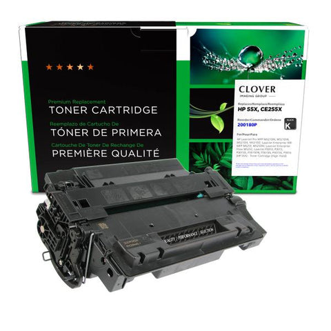 Clover Technologies Group, LLC Remanufactured High Yield Toner Cartridge for HP CE255X (HP 55X)
