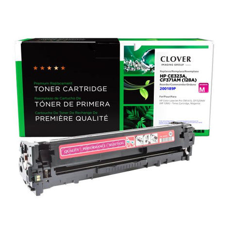Clover Technologies Group, LLC Remanufactured Magenta Toner Cartridge (Alternative for HP CE323A 128A) (1300 Yield)