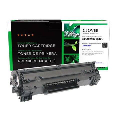 Clover Technologies Group, LLC Remanufactured High Yield Toner Cartridge (Alternative for HP CF283X 83X) (2200 Yield)