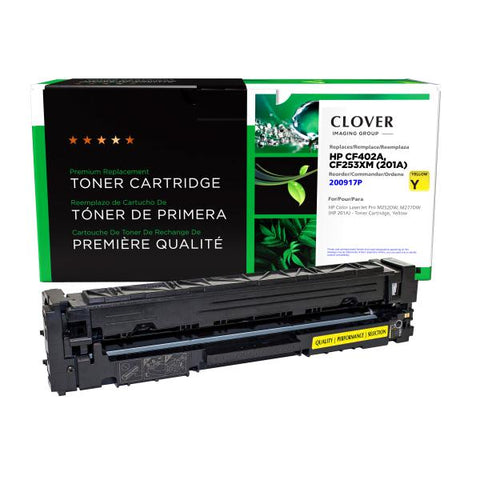 Clover Technologies Group, LLC Remanufactured Yellow Toner Cartridge (Alternative for HP CF402A 201A) (1400 Yield)