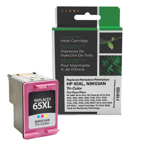 Clover Technologies Group, LLC Remanufactured High Yield Tri-Color Ink Cartridge for HP N9K03AN (HP 65XL)