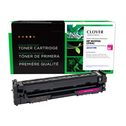 Clover Technologies Group, LLC Clover Imaging Remanufactured Magenta Toner Cartridge (Reused OEM Chip) for HP W2313A (HP 215A)
