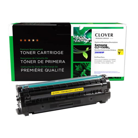 Clover Technologies Group, LLC Remanufactured High Yield Yellow Toner Cartridge (Alternative for Samsung CLT-Y506L CLT-Y506S) (3500 Yield)