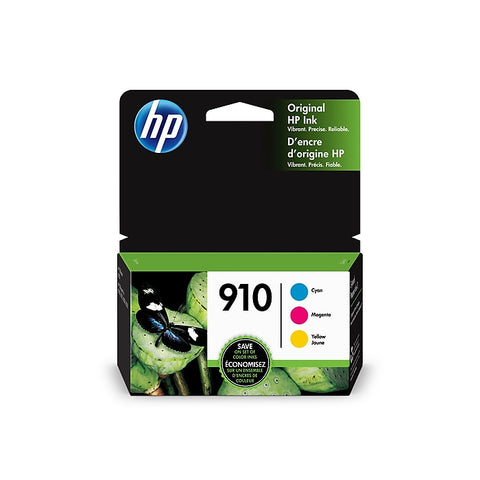 HP 910 Cyan/Magenta/Yellow Standard Yield Ink Cartridge, 3/Pack