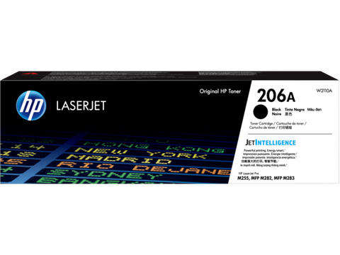 HP 206A (W2110A) Black Original LaserJet Toner Cartridge (1350 Yield)