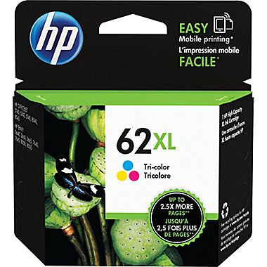 HP 62XL (C2P07AN) High Yield Tri-Color Original Ink Cartridge (415 Yield)