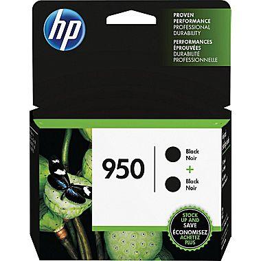 HP 950 (L0S28AN) 2-Pack Black Original Ink Cartridges (2 x 1000 Yield)