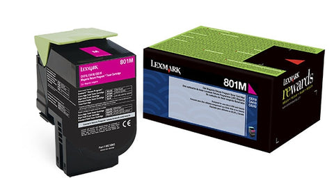 Lexmark (801M) Magenta Return Program Toner Cartridge (1000 Yield)