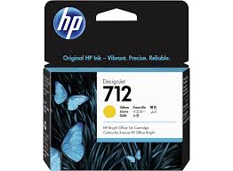 HP HP 712 Yellow 29-ml Genuine Ink Cartridge (3ED69A) for DesignJet T650, T630, T230, T210 & Studio Plotter Printers